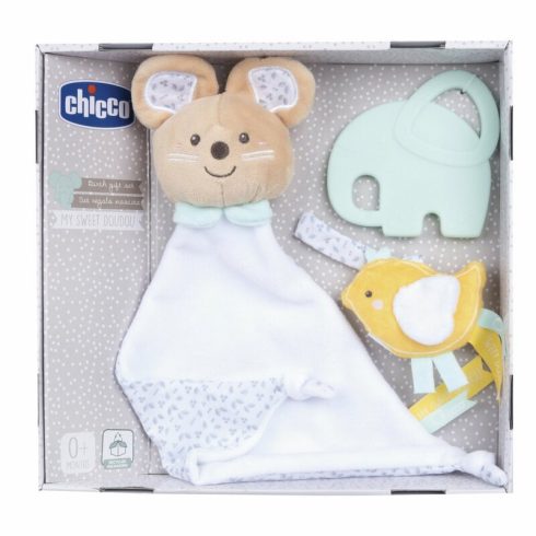 Chicco  Birth Gift Set - Újszülött ajándék szett szundikendő-rágóka-cumipánt