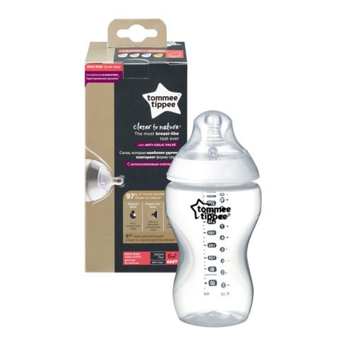 Tommee Tippee Closer to Nature cumisüveg 340ml sűrű cumival 