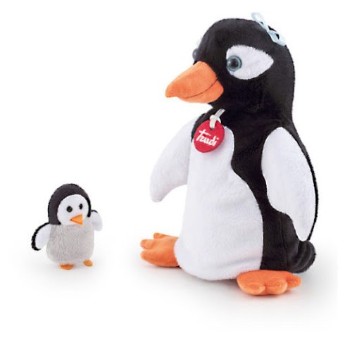 Trudi plüss báb 25 cm - Pinguin with baby