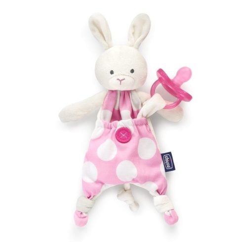 Chicco Pocket Friend 2 in 1 Nyuszis Szundikendő és cumitartó Rózsaszín Ch0080121