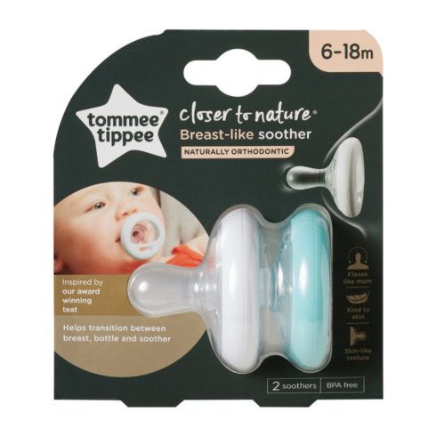 Tommee Tippee nyugtató cumi anyamell formájú 6-18 hó 2db 